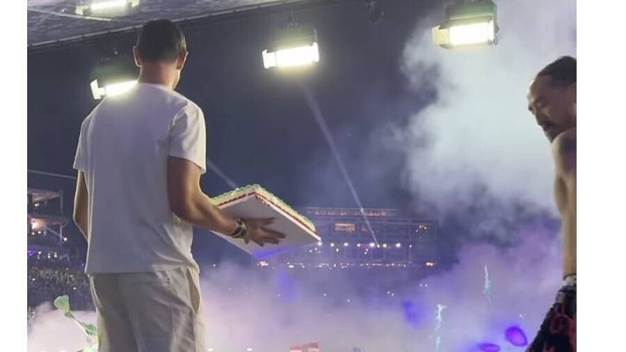 Тибо Куртуа бросает торты на концерте в Бельгии