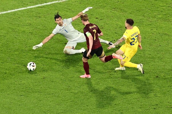 Бельгия побеждает Румынию на Евро 2024